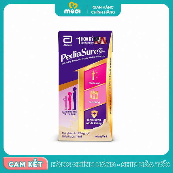 Sữa bột Pediasure pha sẵn 110ml/vỉ (lốc 4 hộp)