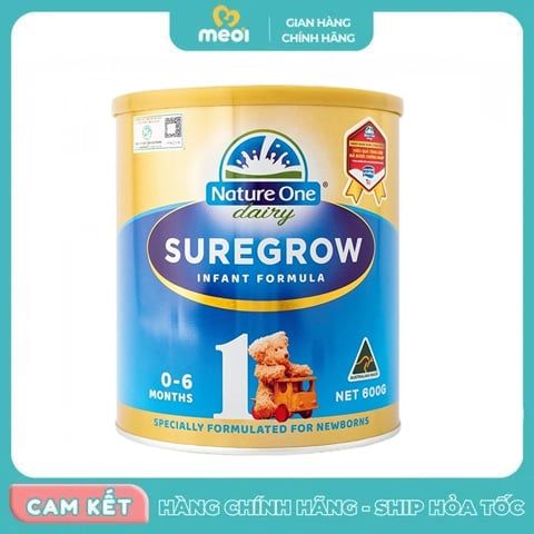  Sữa Sure Grow HMM Số 1 600g (0 - 6M) 