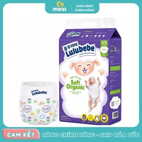  Bỉm dán Lulubebe NB64 (<5kg) 