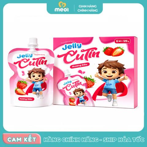  Thạch dinh dưỡng Jelly Cutin hương dâu 125g 