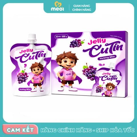  Thạch dinh dưỡng Jelly Cutin hương nho 125g 