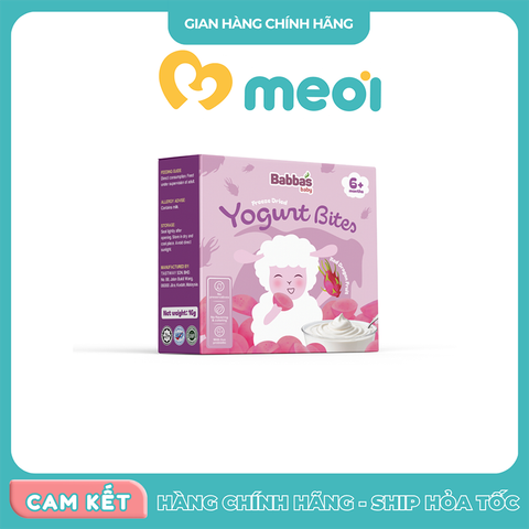  Sữa chua sấy lạnh Babba's vị thanh long đỏ 16g 6M+ 