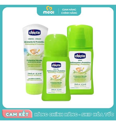  Gel xịt bảo vệ da chiết xuất tinh dầu tự nhiên Chicco NaturalZ 60ml 