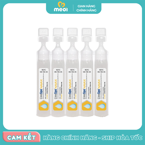  Bào tử lợi khuẩn LiveSpo NAVAX giúp giảm nguy cơ viêm đường hô hấp 4mlx10 ống 