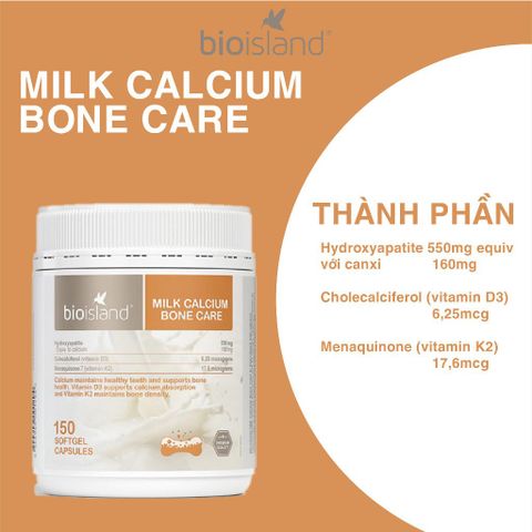  Viên uống canxi sữa bà bầu Bio Island Bone Care NK 150 viên 