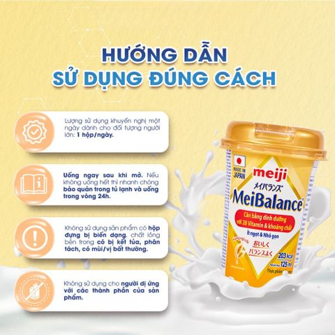  Thực phẩm bổ sung Meiji Meibalance ít ngọt 125ml 