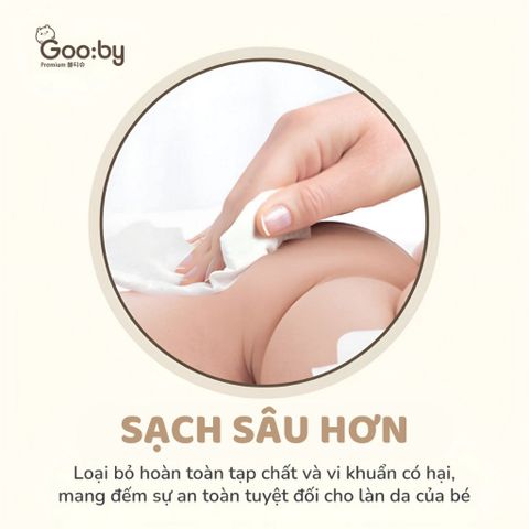 Khăn ướt Gooby 60 tờ 99.9% 