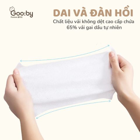  Khăn ướt Gooby 60 tờ 99.9% 