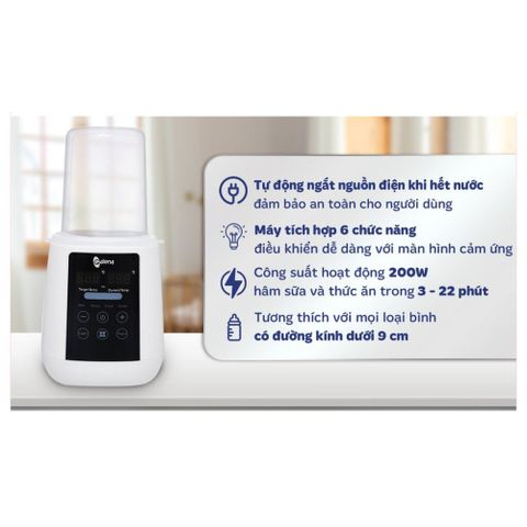  Máy hâm sữa tiệt trùng điện tử Galena GA-W02 (1 bình) 