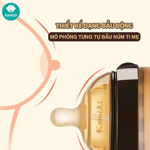 Bình sữa sơ sinh Kamidi Baby silicone 150ml 
