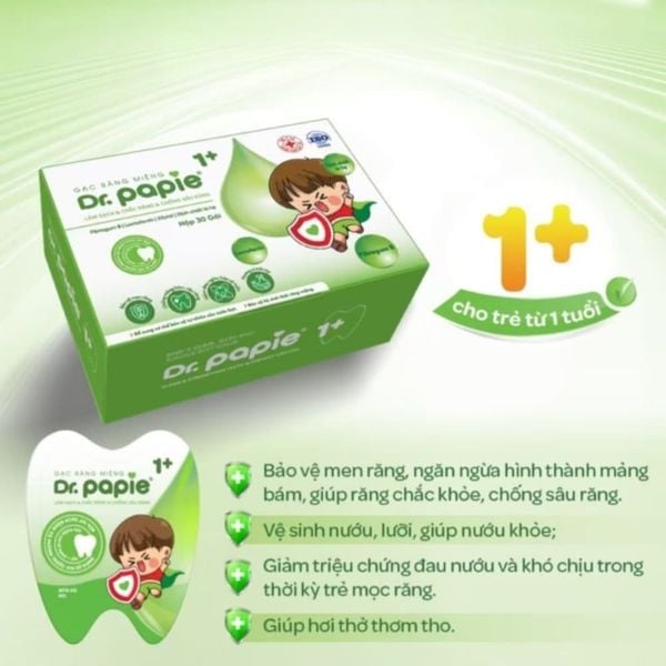 Gạc răng miệng Dr.Papie 1Y+(30pcs)