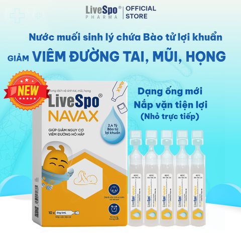  Bào tử lợi khuẩn LiveSpo NAVAX giúp giảm nguy cơ viêm đường hô hấp 4mlx10 ống 