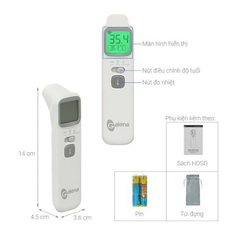  Nhiệt kế hồng ngoại Galena AOJ-20E 
