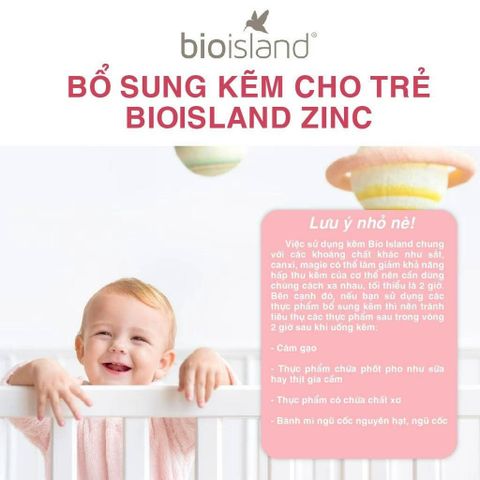  Viên uống bổ sung kẽm Bio island Zinc NK cho bé 120 viên 1Y+ 