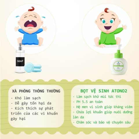  Bọt vệ sinh mông và vùng kín Oxygen Atono2 300ml 3M+ 