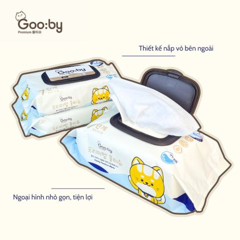  Khăn ướt Gooby 60 tờ 99.9% 