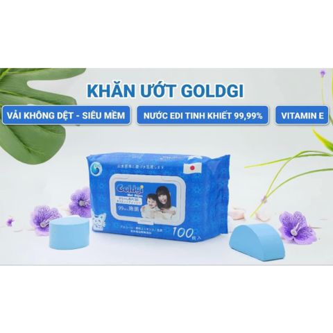  Khăn ướt Goldgi Wet Wipes 100 tờ 