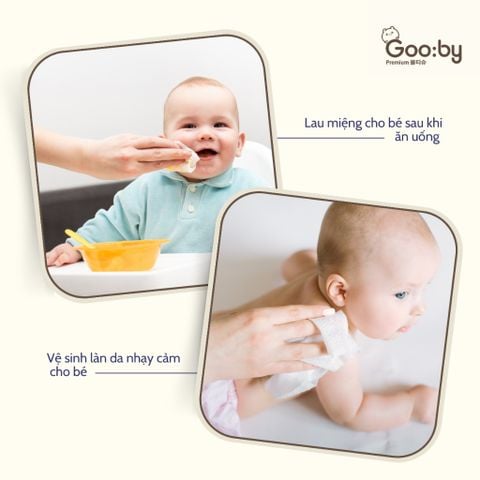  Khăn ướt Gooby 60 tờ 99.9% 