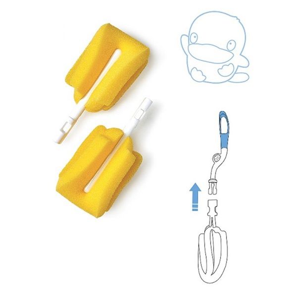 Cọ bình sữa Kuku kèm cọ thay KU5481