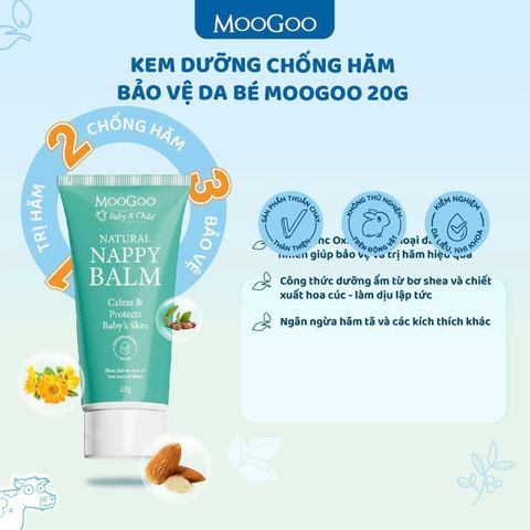  Kem chống hăm tã MooGoo Baby Nappy Balm 0+ 20ml 