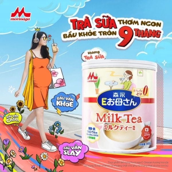 Sữa bầu Morinaga E-Okasan vị trà sữa 800g