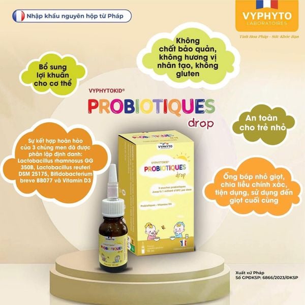 Men vi sinh Vyphyto Probitiques nhỏ giọt 10ml
