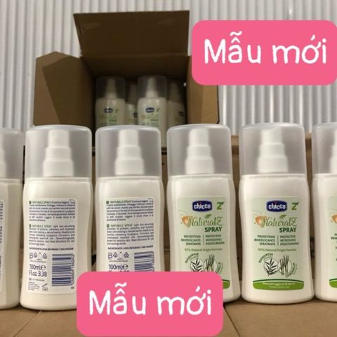  Xịt bảo vệ da chiết xuất tinh dầu tự nhiên Chicco NaturalZ 100ml 