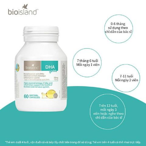  Viên uống Bio Island NK bổ sung DHA cho bé 60 viên 7M+ 