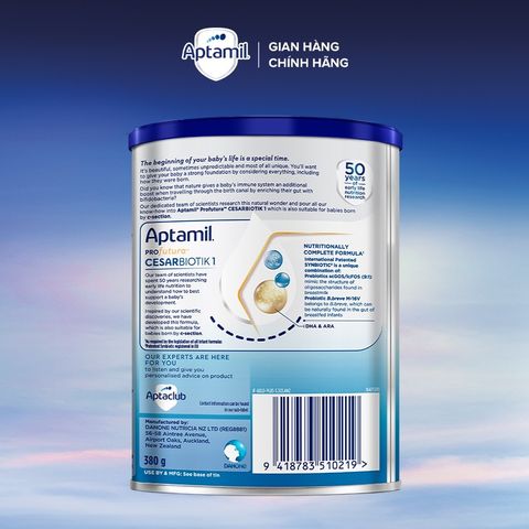  Sữa Aptamil Profutura Cesarbiotik NZ số 1 380g (0 - 12 tháng) 