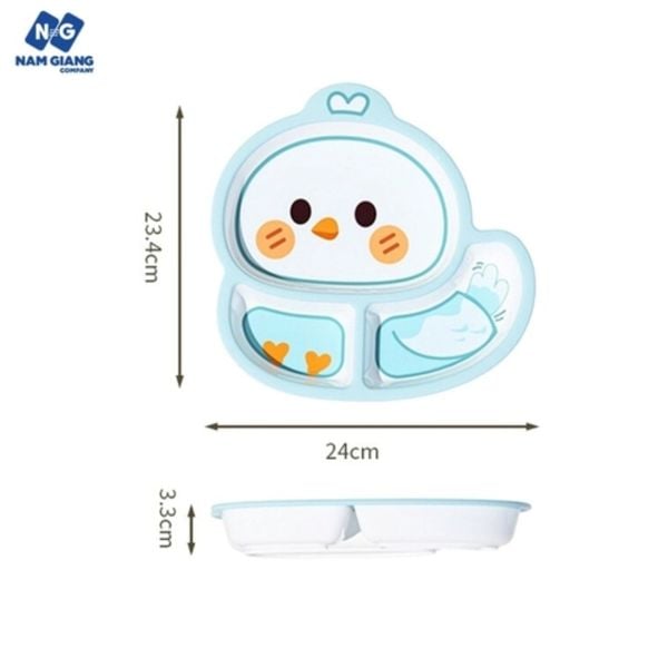 Khay ăn dặm 3 ngăn Honper HP2409 hình gà