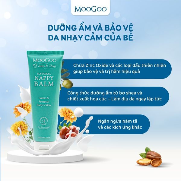 Kem chống hăm tã MooGoo Baby Nappy Balm 0+ 20ml