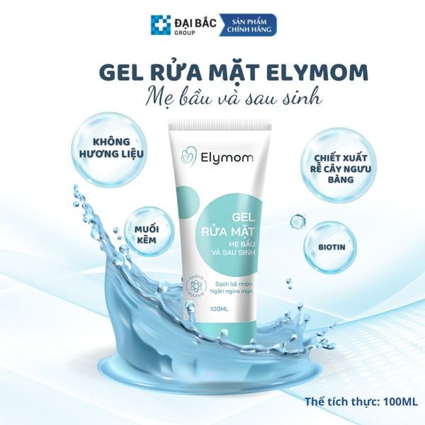 Gel rửa mặt Elymom cho mẹ bầu và sau sinh 100ml