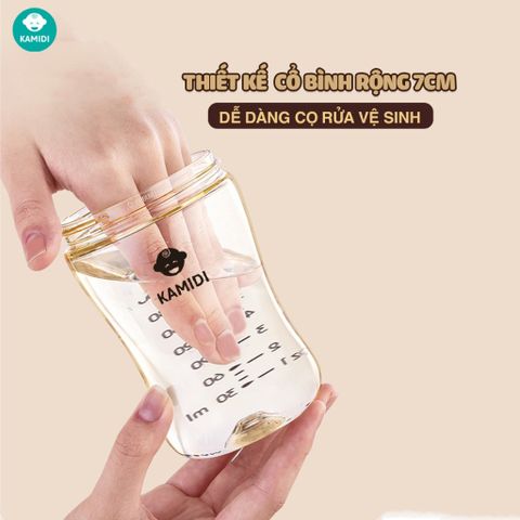  Bình sữa sơ sinh Kamidi Baby PPSU 210ml 
