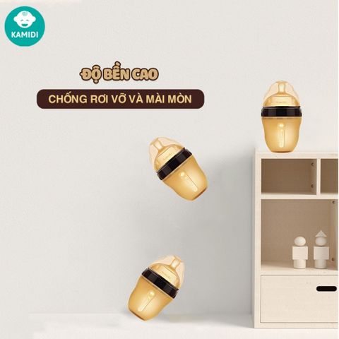  Bình sữa sơ sinh Kamidi Baby silicone 150ml 