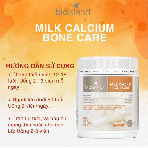  Viên uống canxi sữa bà bầu Bio Island Bone Care NK 150 viên 