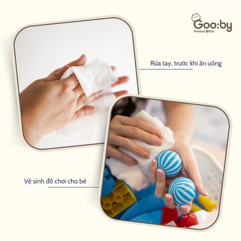  Khăn ướt Gooby 60 tờ 99.9% 