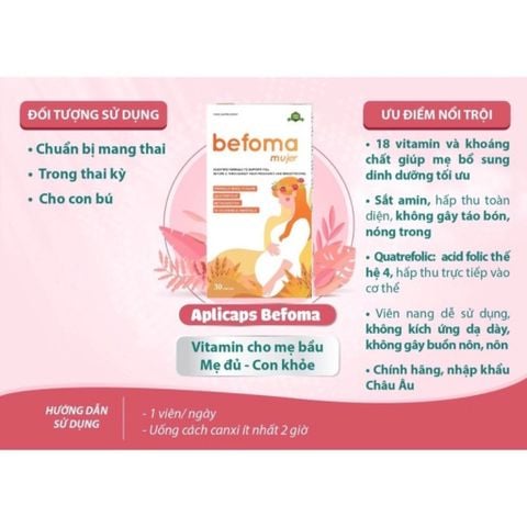  Vitamin tổng hợp Aplicaps Befoma 30v 