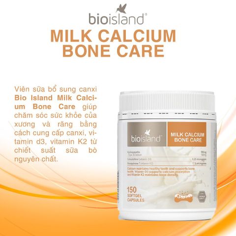 Viên uống canxi sữa bà bầu Bio Island Bone Care NK 150 viên 