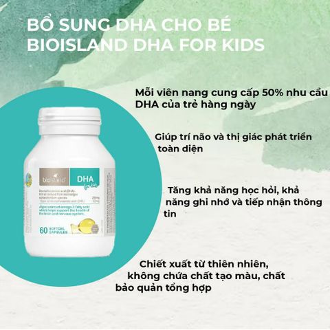  Viên uống Bio Island NK bổ sung DHA cho bé 60 viên 7M+ 