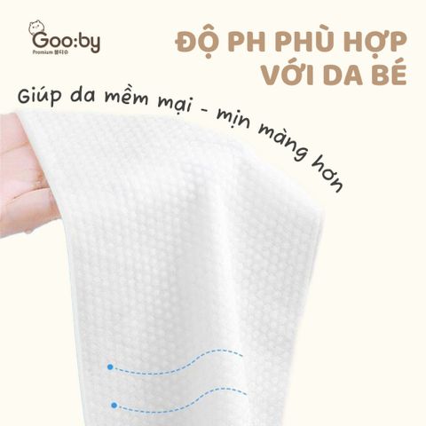  Khăn ướt Gooby 60 tờ 99.9% 