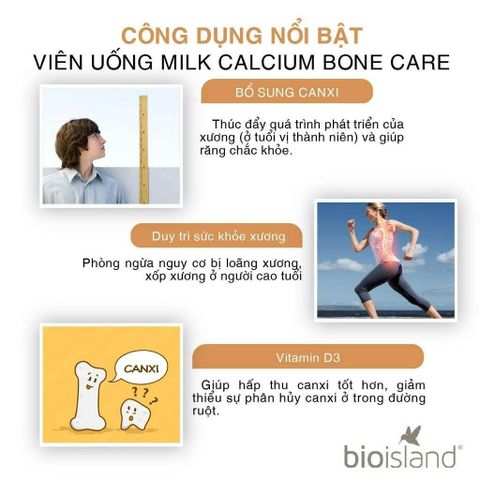  Viên uống canxi sữa bà bầu Bio Island Bone Care NK 150 viên 