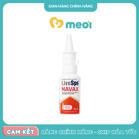  Xịt lợi khuẩn LiveSpo Navax giảm nguy cơ viêm tai mũi họng 20ml 
