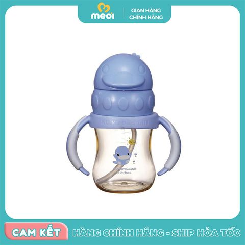  Bình uống nước có tay cầm xanh/hồng 140ml Ku-Ku 5881A 