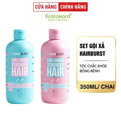 SET GỘI XẢ HAIRBURST SHAMPOO & CONDITION (Dầu Gội 350ml + Dầu Xả 350ml) giúp tóc chắc khỏe, bóng mượt