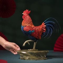 Tượng Đồng Gà Trống Tả Thực - May Mắn Vào Nhà