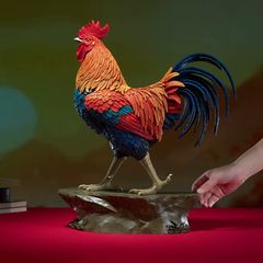 Tượng Đồng Gà Trống Tả Thực - May Mắn Vào Nhà