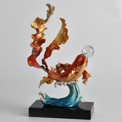 Trang Trí Để Bàn - Tượng Cá Vàng Tài Lộc 