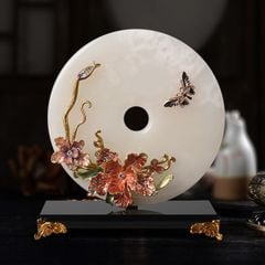 Trang Trí Để Bàn - Đĩa Ngọc Hoa Điệp