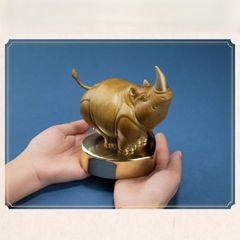 Tượng Đồng Cao Cấp - Tê Giác Sừng Vàng