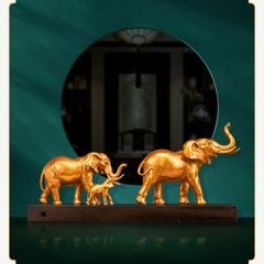 Tượng Gia Đình 3 Voi Bằng Đồng